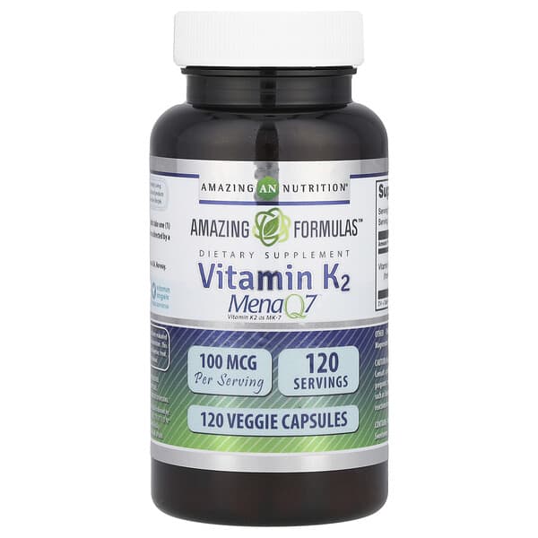 Amazing Formulas™, Vitamin K2, 100 mcg, 120 Veggie Capsules