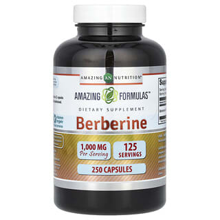 Amazing Nutrition, Berberina, 1000 mg, 250 cápsulas (500 mg por cápsula)