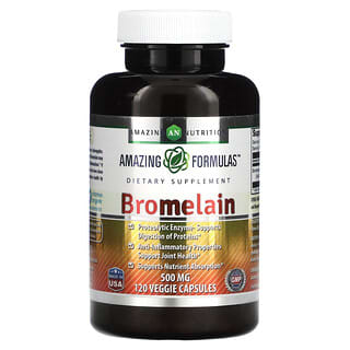 Amazing Nutrition, Bromelain, 500 mg, 120 Veggie Capsules