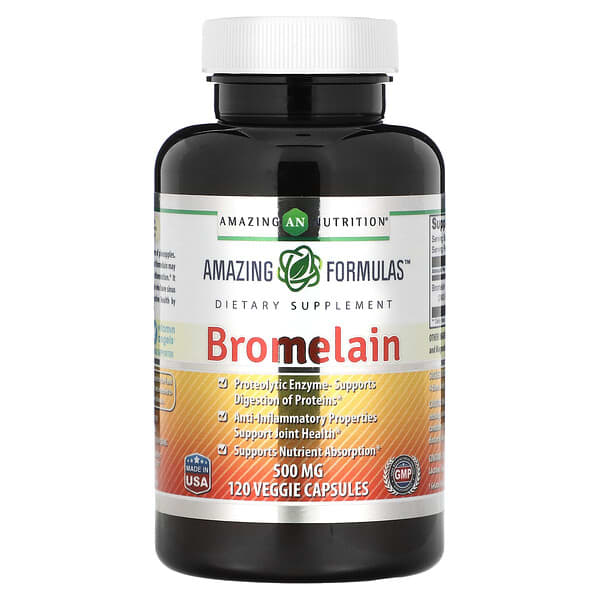 Amazing Nutrition, Bromelain, 500 mg, 120 pflanzliche Kapseln
