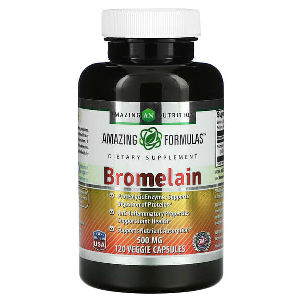 Amazing Nutrition, Bromelain, 500 mg, 120 Veggie Capsules