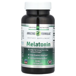 Amazing Nutrition, Melatonina, 10 mg, 250 comprimidos