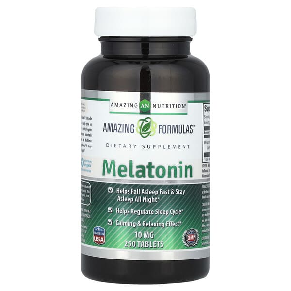 Melatonin, 10 mg, 250 Tablets