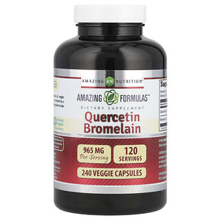 Amazing Nutrition, Quercetina y bromelaína, 240 cápsulas vegetales