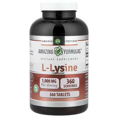 Amazing Nutrition, L-Lysine, 1,000 mg, 360 Tablets