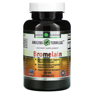 Amazing Nutrition, Bromelaína, 500 mg, 120 comprimidos