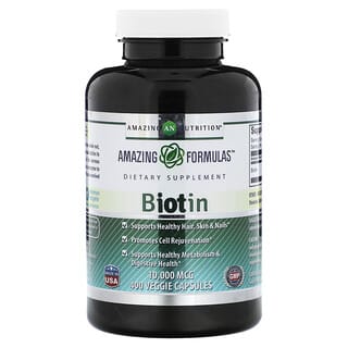 Amazing Nutrition, Биотин, 10 000 мкг, 400 растительных капсул