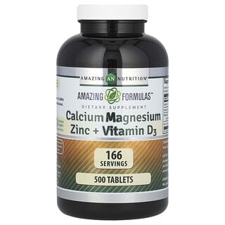 Amazing Nutrition, Amazing Formulas, Calcium Magnésium Zinc + Vitamine D3, 500 comprimés