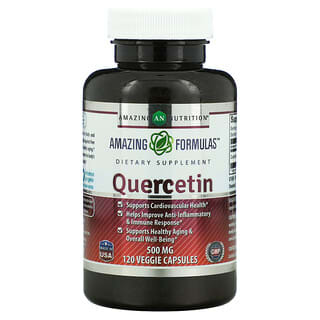 Amazing Nutrition, Quercetina, 500 mg, 120 Cápsulas Vegetais