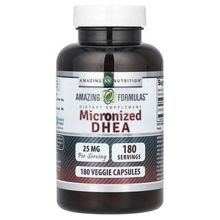 Amazing Nutrition, Micronized DHEA, 25 mg, 180 Veggie Capsules
