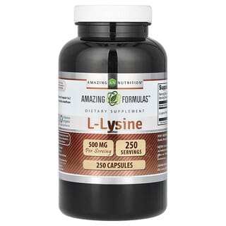 Amazing Nutrition, Amazing Formulas, L-Lysine, 500 mg, 250 Capsules