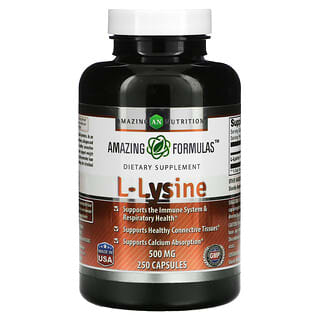 Amazing Nutrition, L-Lysine, 500 mg, 250 Capsules