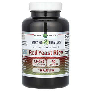 Amazing Nutrition, Levure de riz rouge, 1200 mg, 120 capsules (600 mg par capsule)