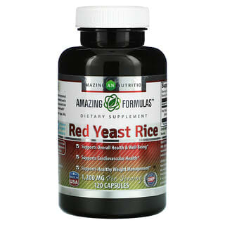 Amazing Nutrition (أميزينغ نيوترشن)‏, أرز الخميرة الحمراء، 600 ملجم، 120 كبسولة