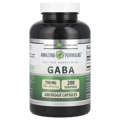 Amazing Nutrition, GABA, 750 mg, 200 Vegetarian Capsules