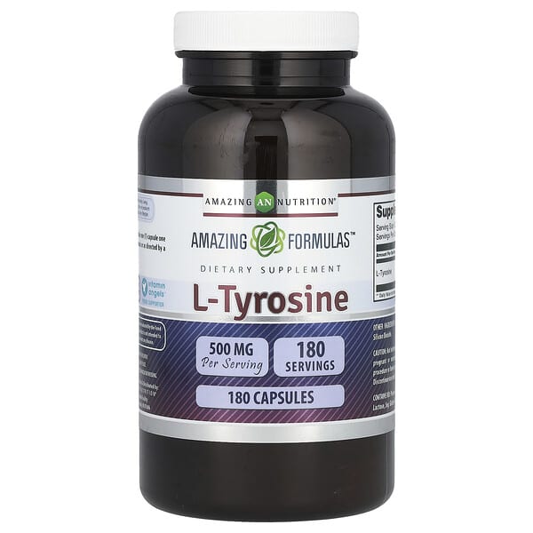 Amazing Nutrition, L-Tyrosine, 500 mg, 180 Capsules