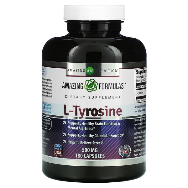 Amazing Nutrition, L-Tyrosin, 500 mg, 180 Kapseln