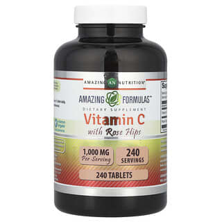 Amazing Nutrition, Vitamin C with Rose Hips, 1,000 mg, 240 Tablets