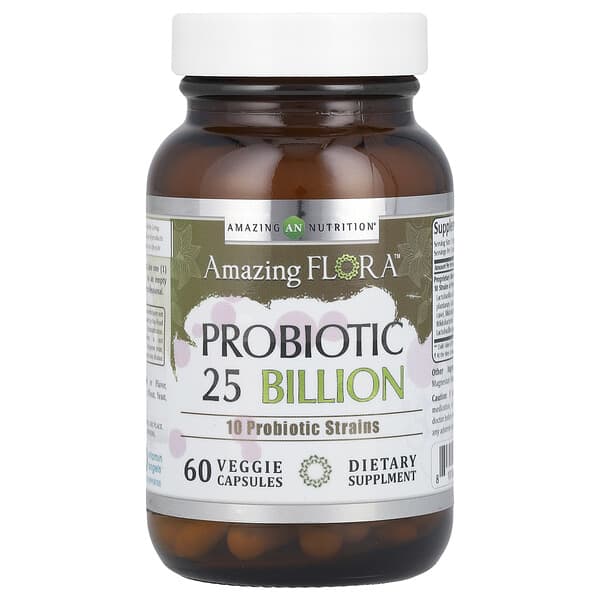 Amazing Nutrition, Amazing Flora™, 프로바이오틱, 250억, 베지 캡슐 60정