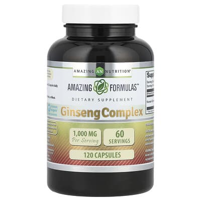 Amazing Nutrition, Ginseng Complex, 1000 mg, 120 Capsules (500 mg per capsule)
