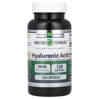 Amazing Nutrition, Acido ialuronico, 100 mg, 120 capsule