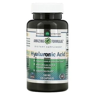 Amazing Nutrition, Hyaluronic Acid, Hyaluronsäure, 100 mg, 120 Kapseln