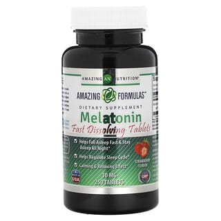 Amazing Nutrition, Melatonin, Strawberry, 10 mg , 250 Tablets