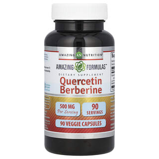 Amazing Nutrition, Кверцетин берберин, 500 мг, 90 растительных капсул