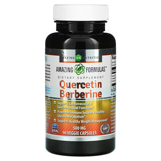 Amazing Nutrition, Quercetina y berberina, 500 mg, 90 cápsulas vegetales