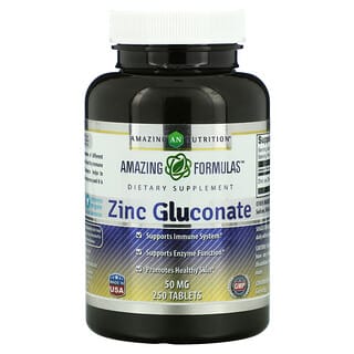 Amazing Nutrition, Zinkgluconat, 50 mg, 250 Tabletten