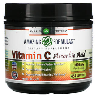 Amazing Nutrition, 비타민C 아스코르브산, 1,000mg, 454g(1lb)