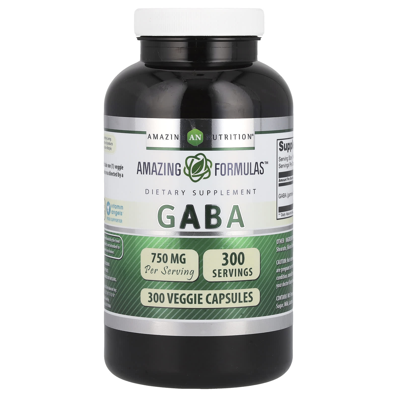 Amazing Nutrition Gaba、750mg、ベジカプセル300粒 9727