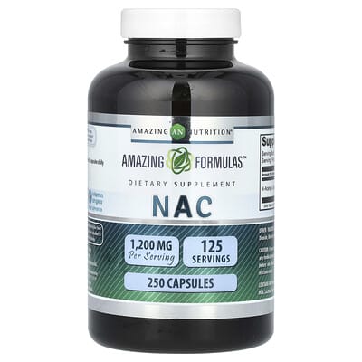 Amazing Nutrition, NAC, 250 Capsules (600 mg per Capsule)