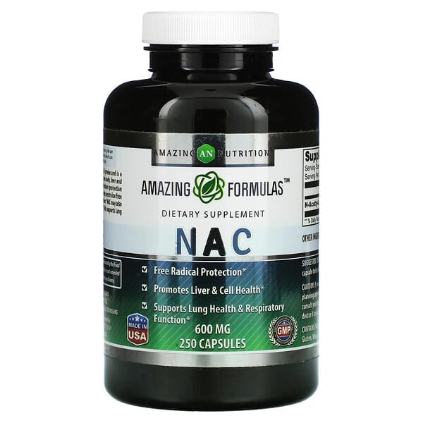 Amazing Nutrition, NAC, 600 mg, 250 Capsules