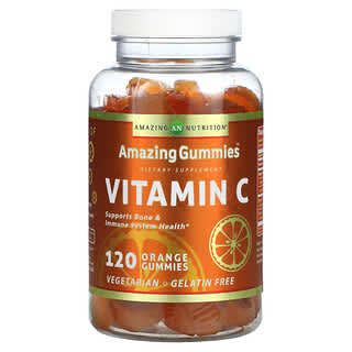 Amazing Nutrition, Amazing Gummies, 비타민C, 오렌지, 구미젤리 120개