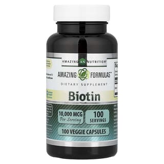 Amazing Nutrition, Biotina, 10.000 mcg, 100 cápsulas vegetales
