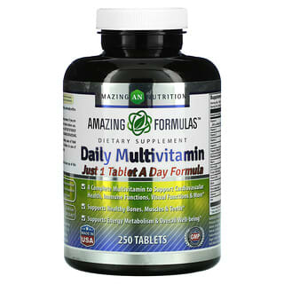 Amazing Nutrition, أقراص فيتامينات متعددة يومية ، 250 قرصًا
