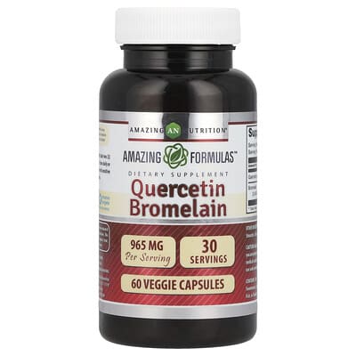 Amazing Nutrition, Quercetin Bromelain, 60 Vegetarian Capsules