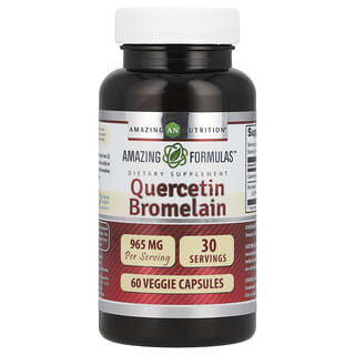 Amazing Nutrition, Quercetina y bromelaína, 60 cápsulas vegetales