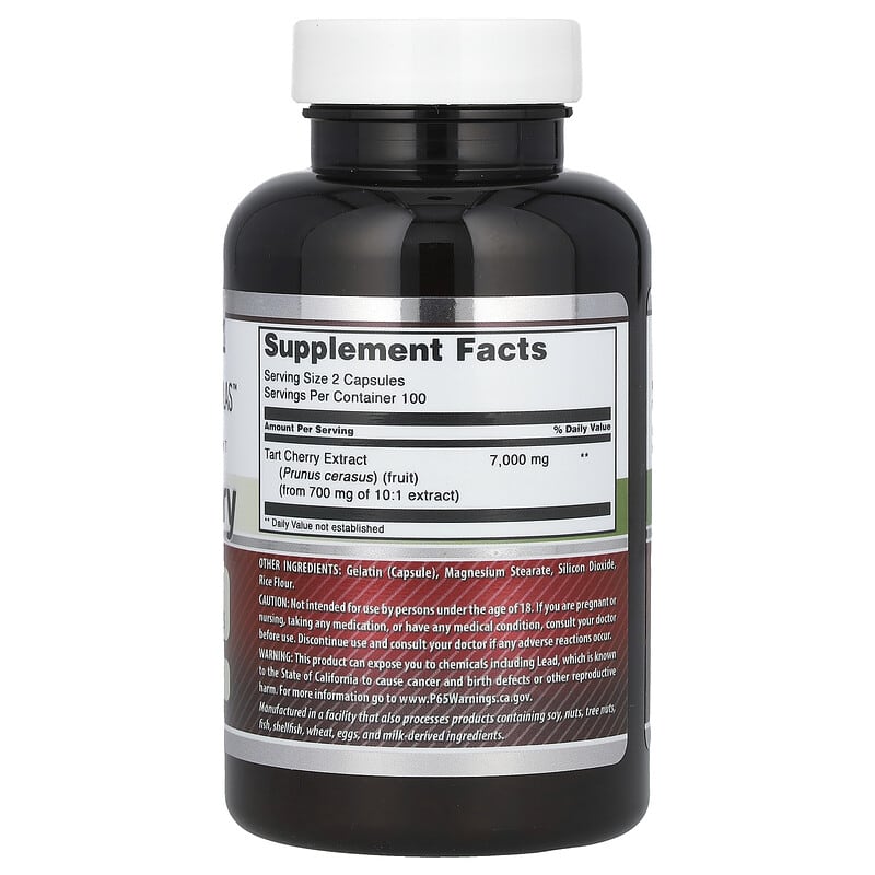 Tart Cherry, 200 Capsules (3,500 mg per Capsule)