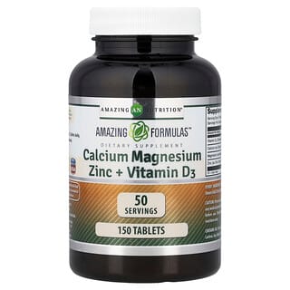 Amazing Nutrition, Amazing Formulas™, Calcium Magnesium Zinc + Vitamin D3, 150 Tablets