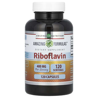 Amazing Nutrition, Riboflavina, 400 mg, 120 cápsulas