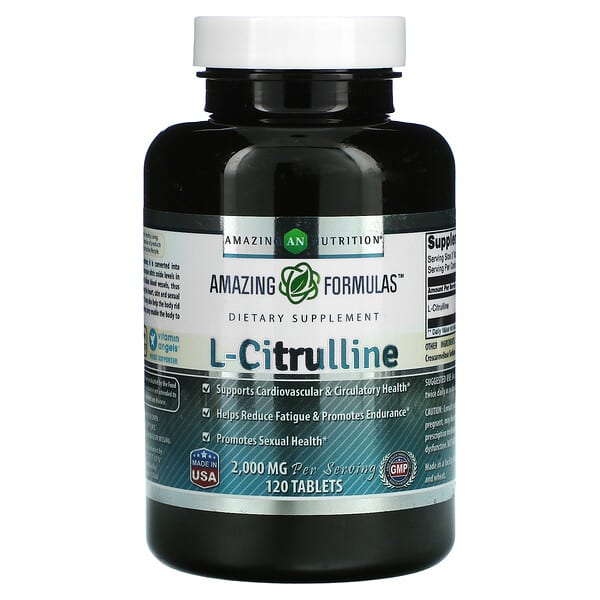 Amazing Nutrition, L-シトルリン、1,000mg、120粒