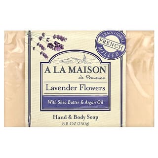 A La Maison de Provence, кусковое мыло для рук и тела, цветы лаванды, 250 г (8,8 унции)