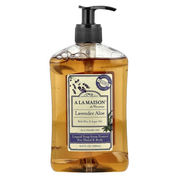A La Maison de Provence, 핸드 및 바디용 액상 비누, 라벤더 알로에, 500ml(16.9fl oz)