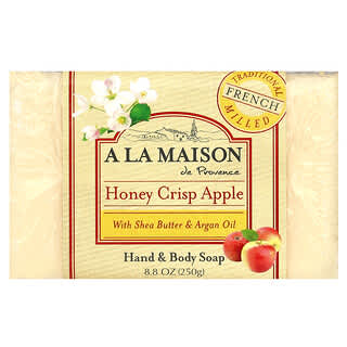 A La Maison de Provence, Barra de jabón para manos y cuerpo, Manzana crujiente con miel, 250 g (8,8 oz)