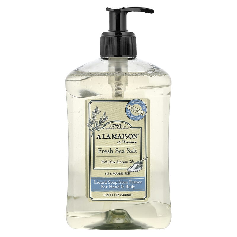 Savon liquide pour les mains et le corps, Sel de mer frais, 500 ml