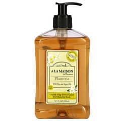 A La Maison de Provence, Liquid Soap For Hand & Body, Plumeria, 16.9 fl oz (500 ml)