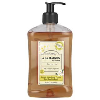 A La Maison de Provence, Liquid Soap For Hand & Body, Plumeria, 16.9 fl oz (500 ml)