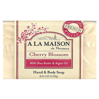 A La Maison de Provence, кусковое мыло для рук и тела, вишневый цвет, 250 г (8,8 унции)